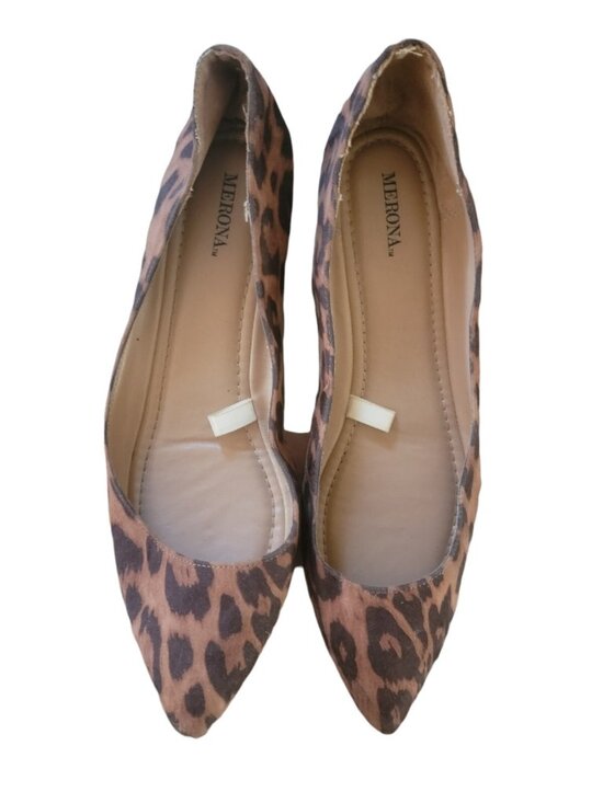 Merona Shoes - Merona Leopard Print Flats Pointed Toe Womens Shoes Size 7.5 Brown & Black
